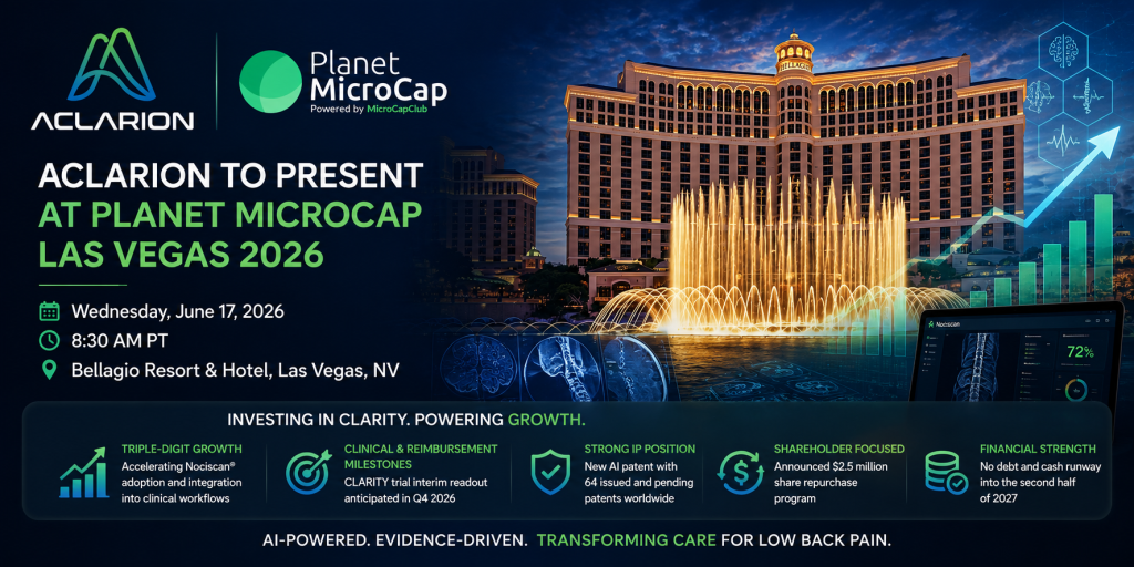 Aclarion to Present at the Planet MicroCap Las Vegas Powered by MicroCapClub