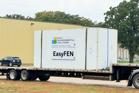 EasyFEN Organic ”Fertilizer Plant in a Box” loaded for transport to Kenya